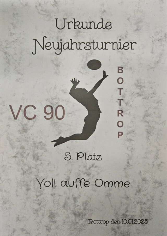 Hobby-Mixed Volleyball Neujahrsturnier 2026 in Bottrop