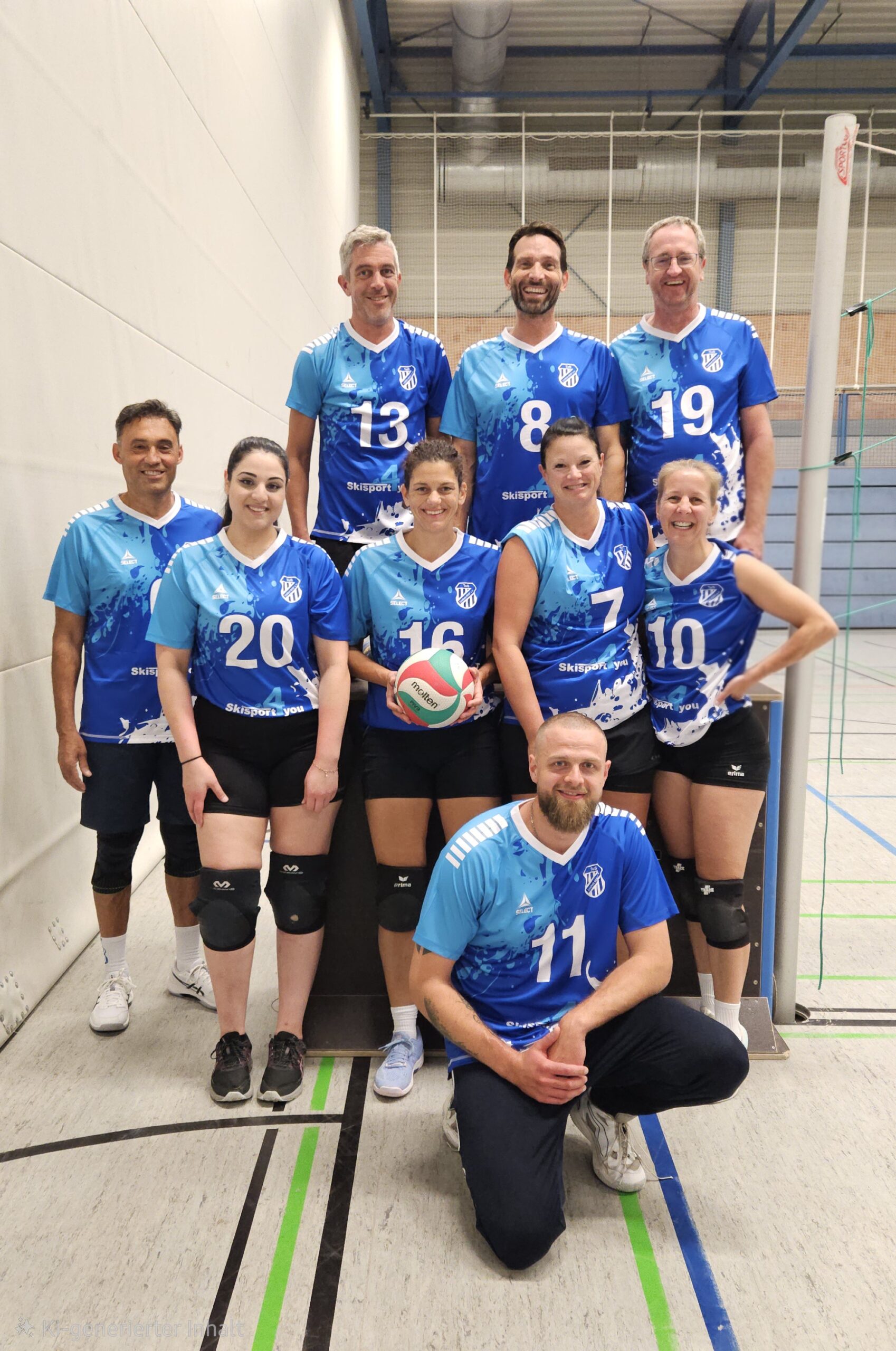 Hobby-Mixed Team mit neuen Trikots